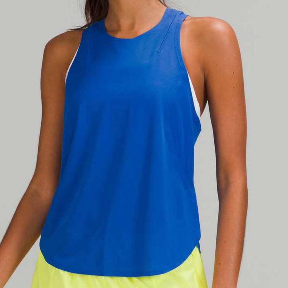 Lululemon Lightweight Run Kit Tank Top size 6 blazer blue tone